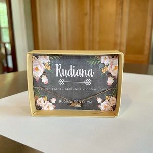 Rose gold mountain necklace